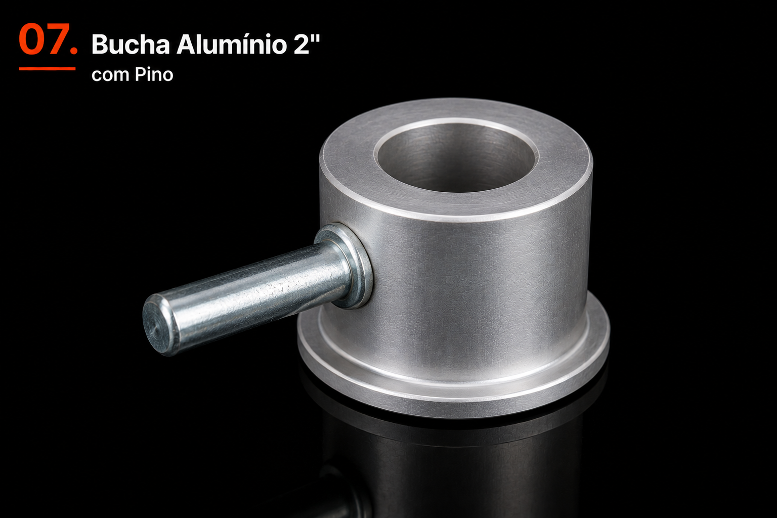 Bucha Alumínio 2" com Pino